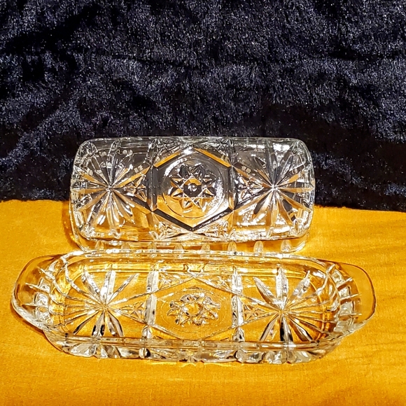 🗝Vtg Anchor Hocking, Star of David & Fan Design Table Service Pieces - Picture 2 of 6